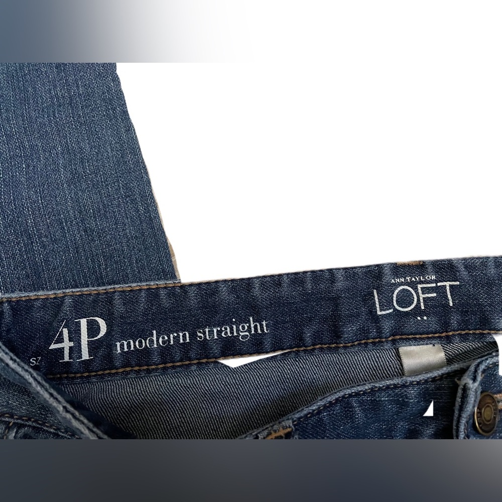 Ann Taylor Loft Modern Straight Leg Ladies Denim Jeans - Size 4P - Picture 8 of 12